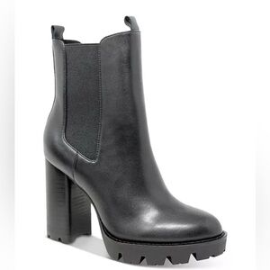 Black Chunky Heel Ankle Boots